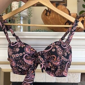 ⭐️SALE⭐️ NWT Shade & Shore 34DD Black Paisley Print